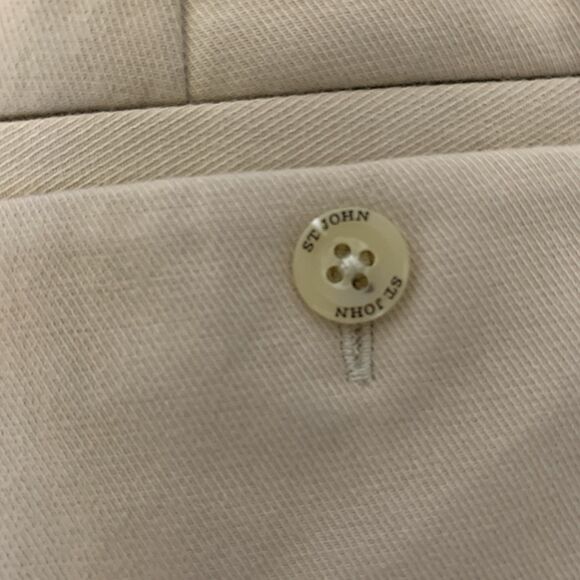 St John Sport Women’s 4 Khaki Wide Leg Pants NWT Flawed Bleach Spots Hong Kong - Picture 5 of 16